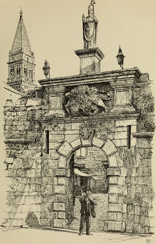 An illustration from The shores of the Adriatic, the Austrian side : the Küstenlande, Istria, and Dalmatia, 1908, leaf 382