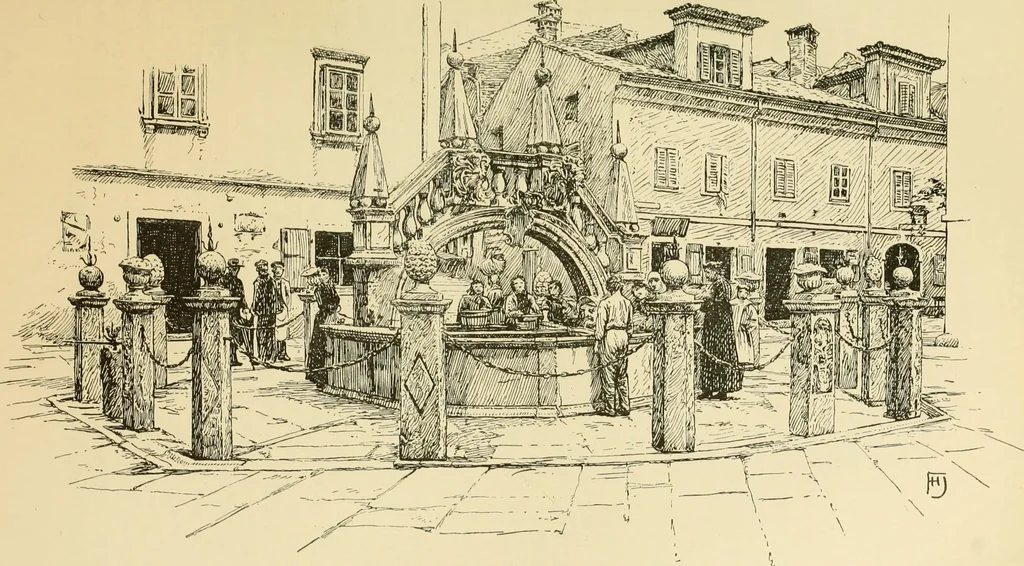 An illustration from The shores of the Adriatic, the Austrian side : the Kèustenlande, Istria, and Dalmatia, 1908, leaf 130