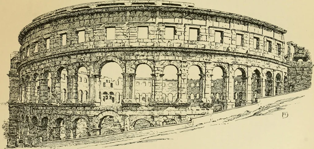 An illustration from The shores of the Adriatic, the Austrian side : the Kèustenlande, Istria, and Dalmatia, 1908, leaf 210