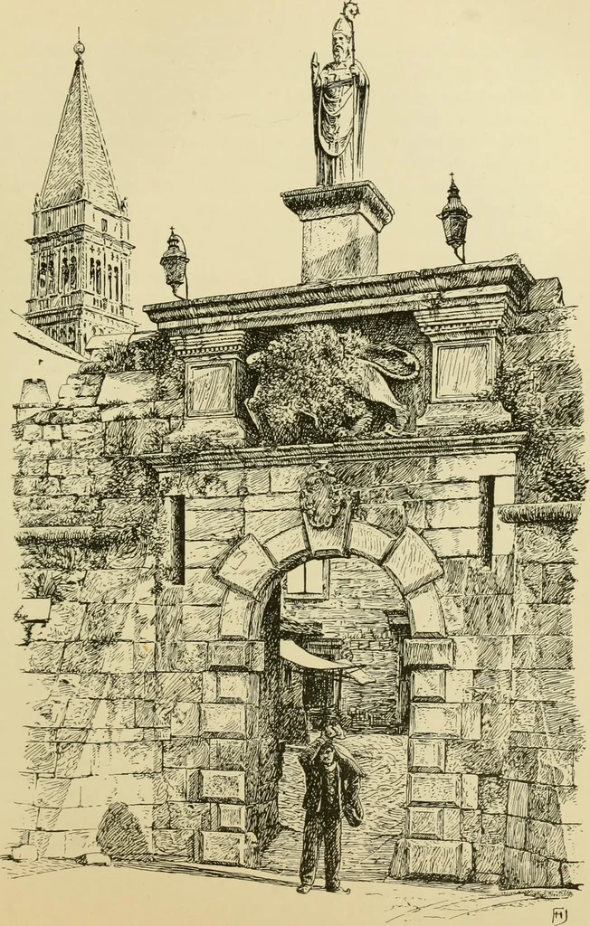 An illustration from The shores of the Adriatic, the Austrian side : the Kèustenlande, Istria, and Dalmatia, 1908, leaf 380