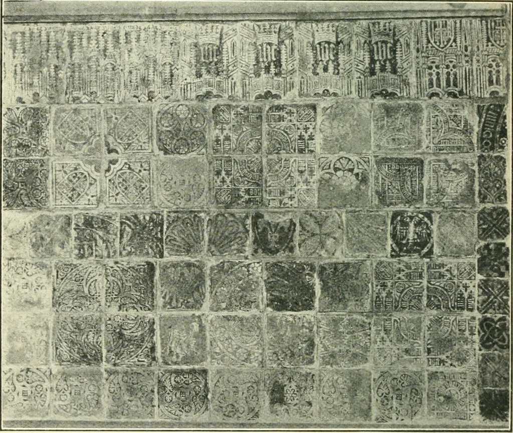 An illustration from A short account of Great Malvern Priory Church, a history of the monastery, and description of the fabric, 1914, leaf 101