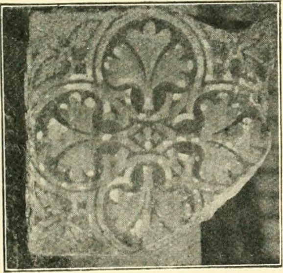 An illustration from A short account of Great Malvern Priory Church, a history of the monastery, and description of the fabric, 1914, leaf 104