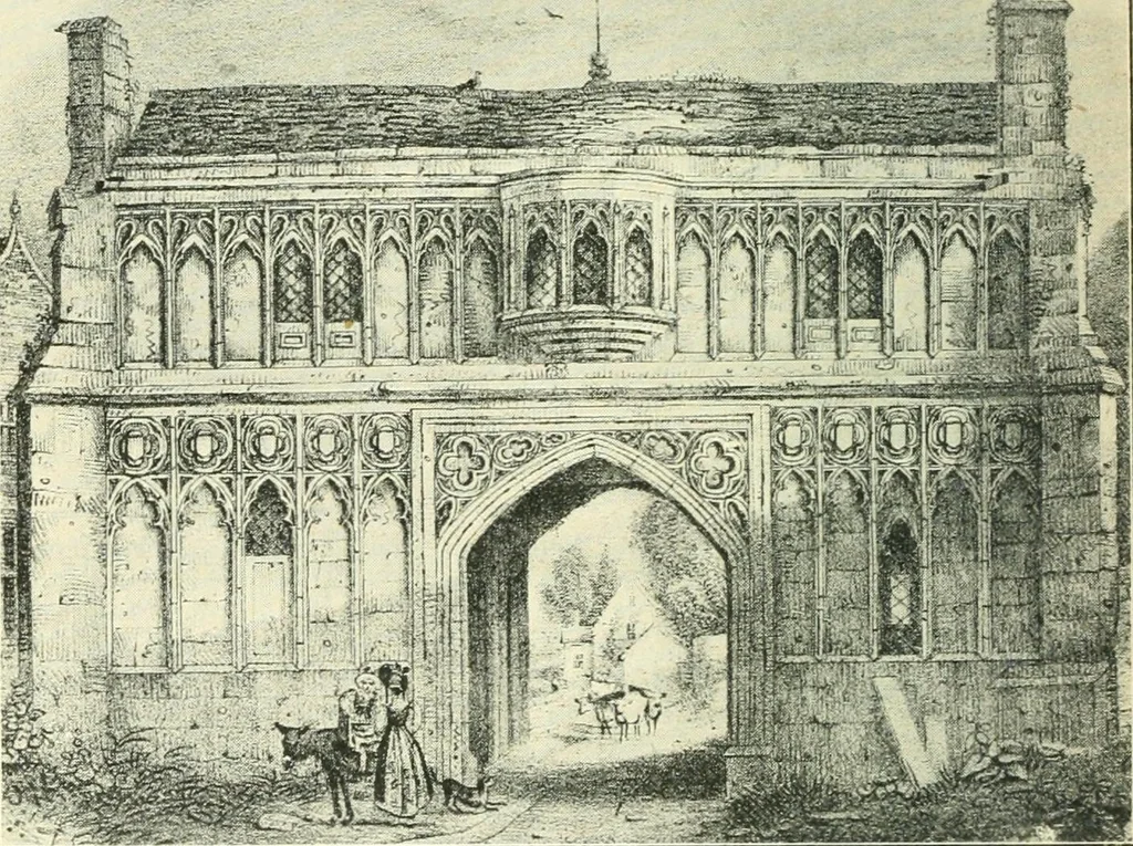 An illustration from A short account of Great Malvern Priory Church, a history of the monastery, and description of the fabric, 1914, leaf 109