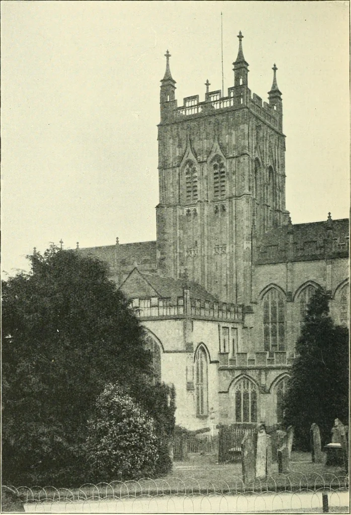 An illustration from A short account of Great Malvern Priory Church, a history of the monastery, and description of the fabric, 1914, leaf 47