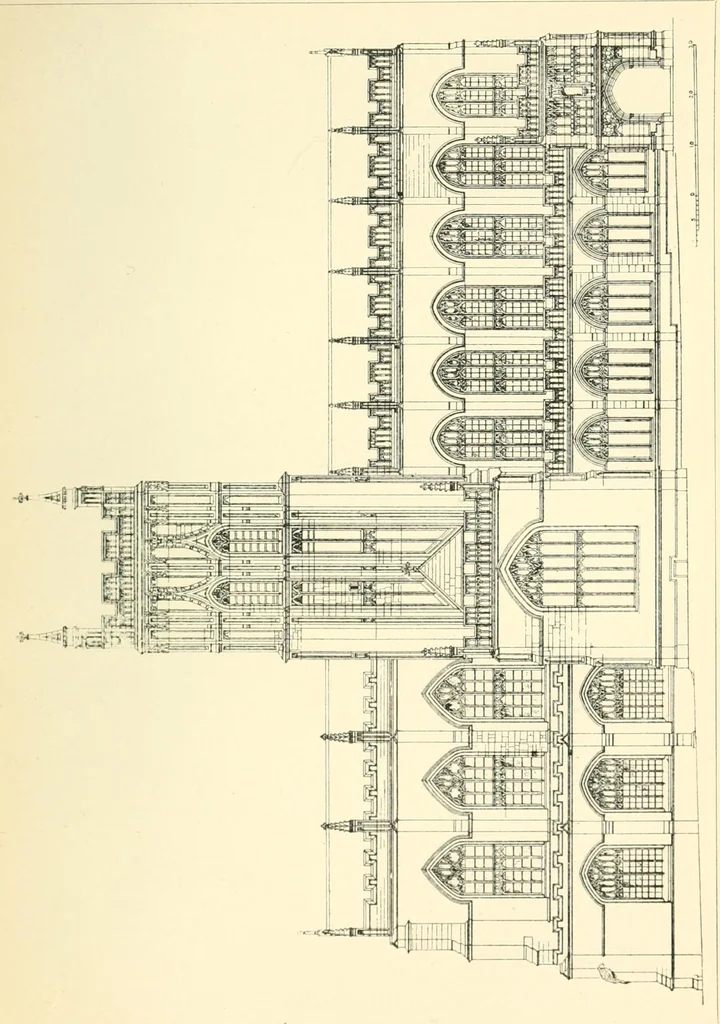 An illustration from A short account of Great Malvern Priory Church, a history of the monastery, and description of the fabric, 1914, leaf 50