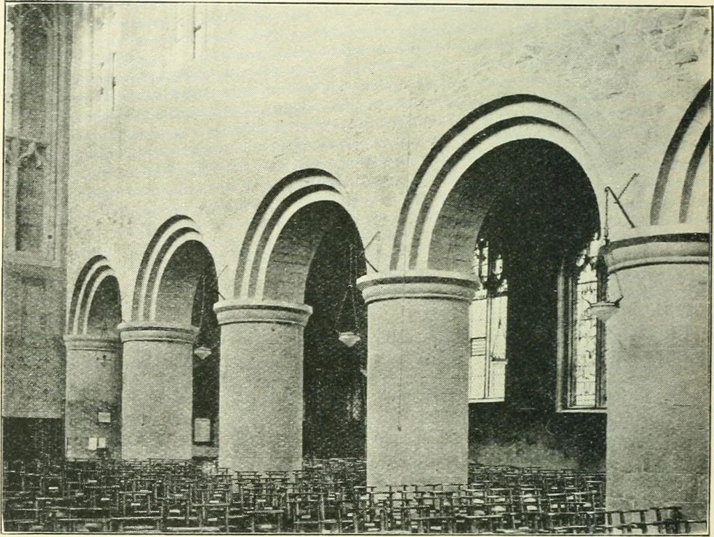 An illustration from A short account of Great Malvern Priory Church, a history of the monastery, and description of the fabric, 1914, leaf 61
