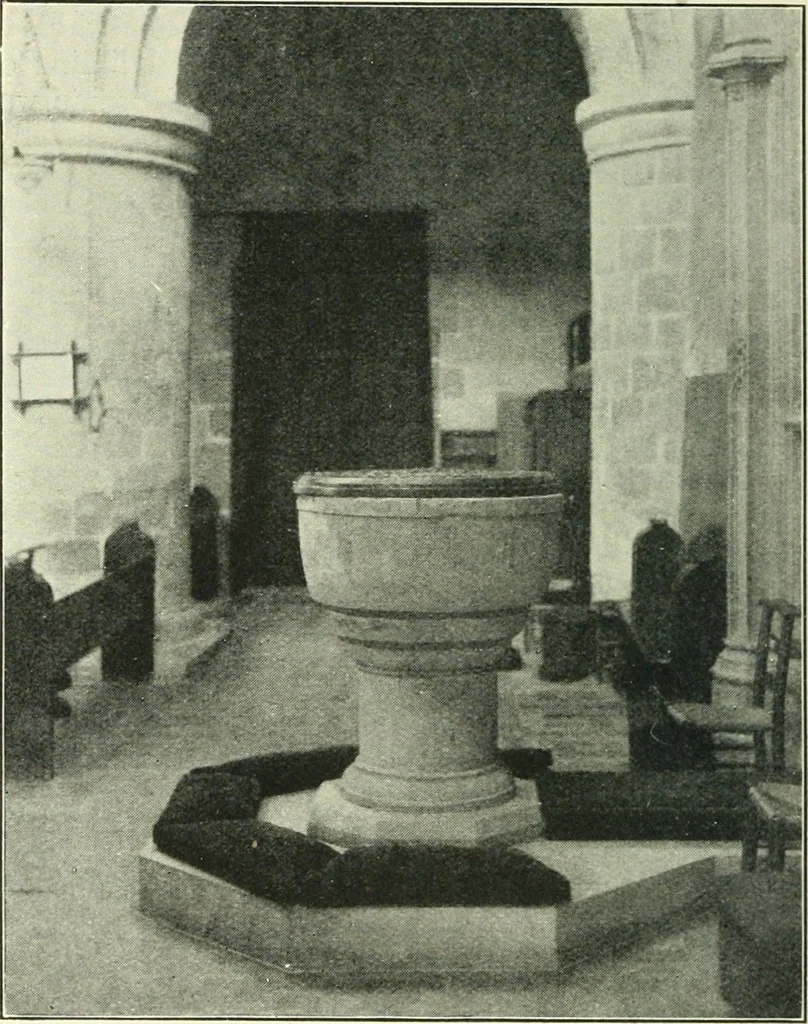 An illustration from A short account of Great Malvern Priory Church, a history of the monastery, and description of the fabric, 1914, leaf 63