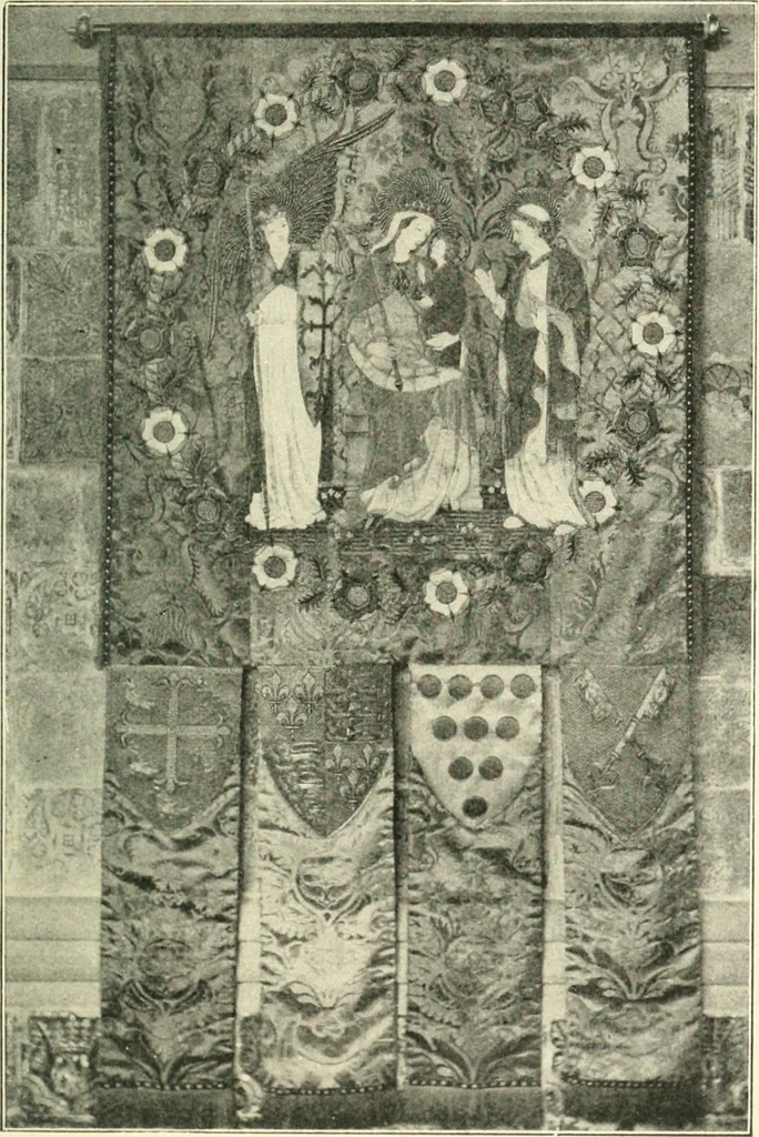 An illustration from A short account of Great Malvern Priory Church, a history of the monastery, and description of the fabric, 1914, leaf 66