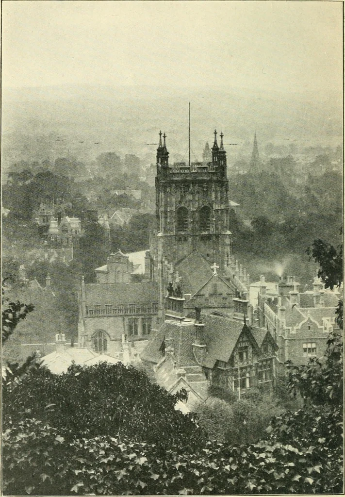 An illustration from A short account of Great Malvern Priory Church, a history of the monastery, and description of the fabric, 1914, leaf 7