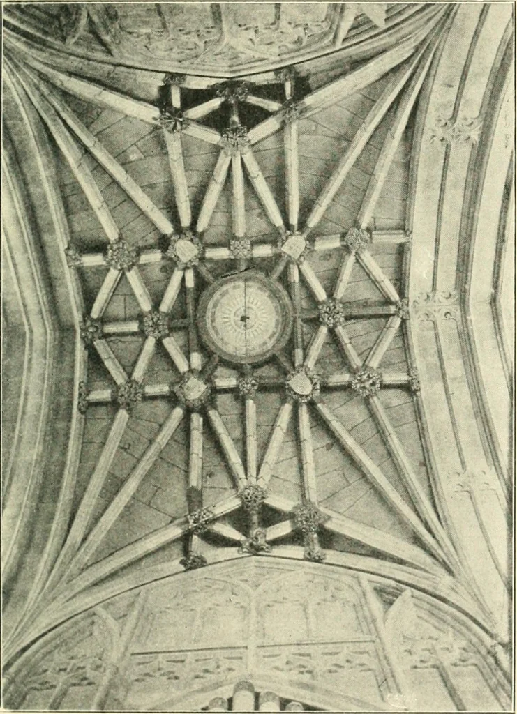 An illustration from A short account of Great Malvern Priory Church, a history of the monastery, and description of the fabric, 1914, leaf 70