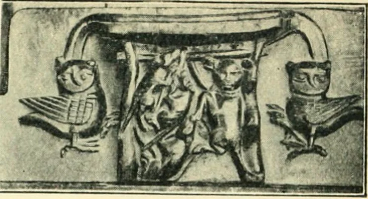 An illustration from A short account of Great Malvern Priory Church, a history of the monastery, and description of the fabric, 1914, leaf 76