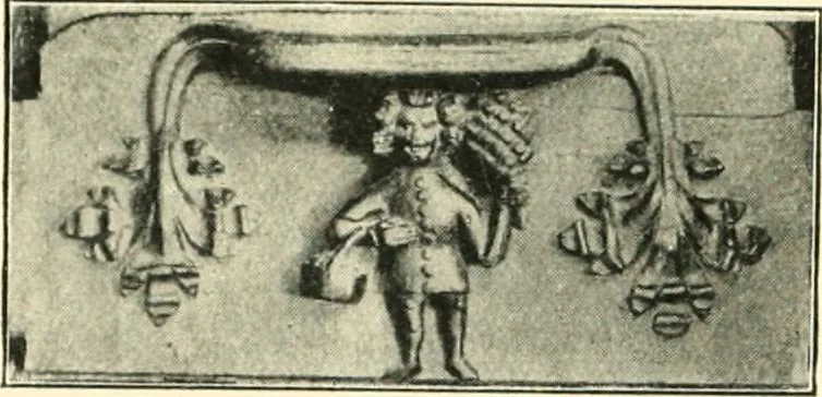 An illustration from A short account of Great Malvern Priory Church, a history of the monastery, and description of the fabric, 1914, leaf 76
