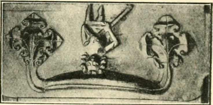 An illustration from A short account of Great Malvern Priory Church, a history of the monastery, and description of the fabric, 1914, leaf 76