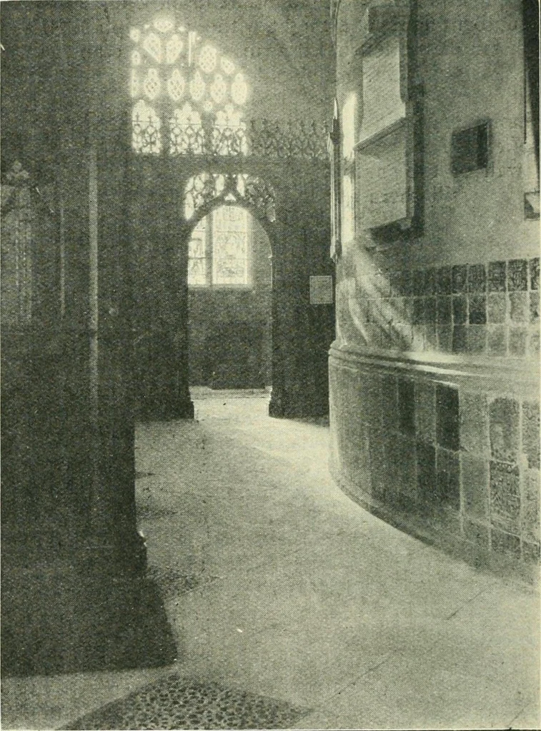 An illustration from A short account of Great Malvern Priory Church, a history of the monastery, and description of the fabric, 1914, leaf 81