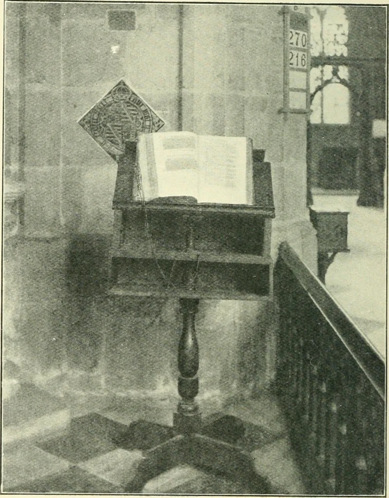 An illustration from A short account of Great Malvern Priory Church, a history of the monastery, and description of the fabric, 1914, leaf 85