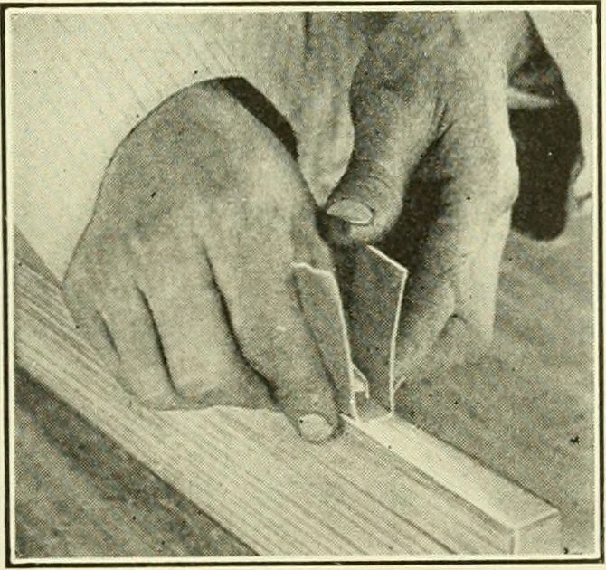 An illustration from A shorter course in woodworking; a practical manual for home and school, 1911, leaf 102