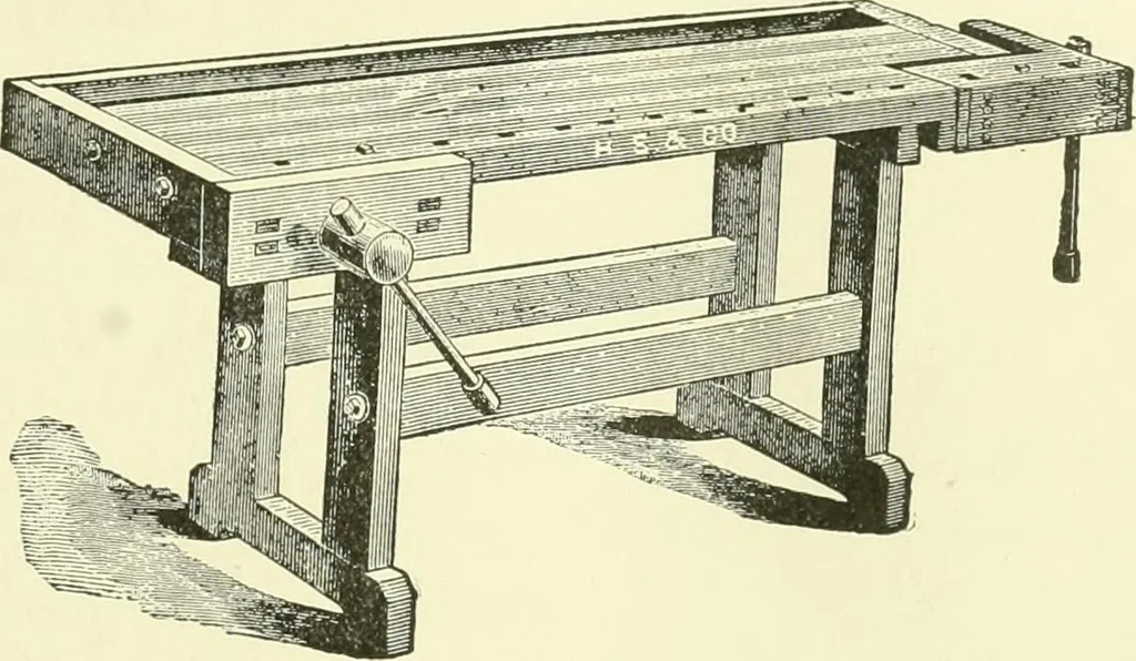 An illustration from A shorter course in woodworking; a practical manual for home and school, 1911, leaf 104