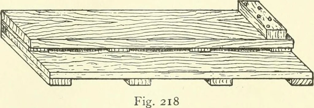 An illustration from A shorter course in woodworking; a practical manual for home and school, 1911, leaf 107
