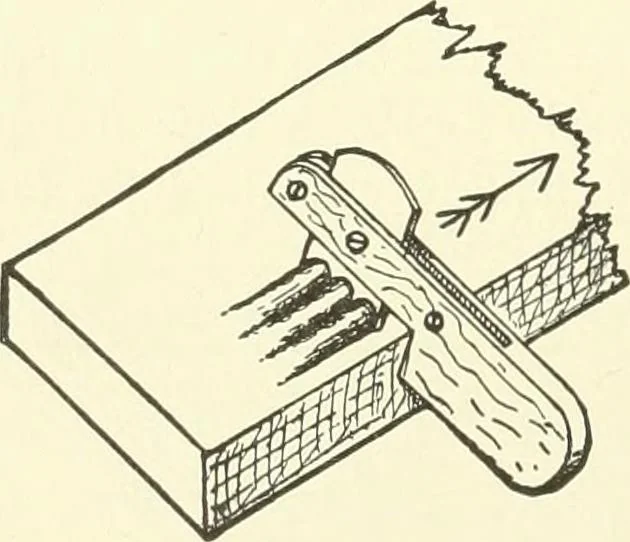 An illustration from A shorter course in woodworking; a practical manual for home and school, 1911, leaf 109