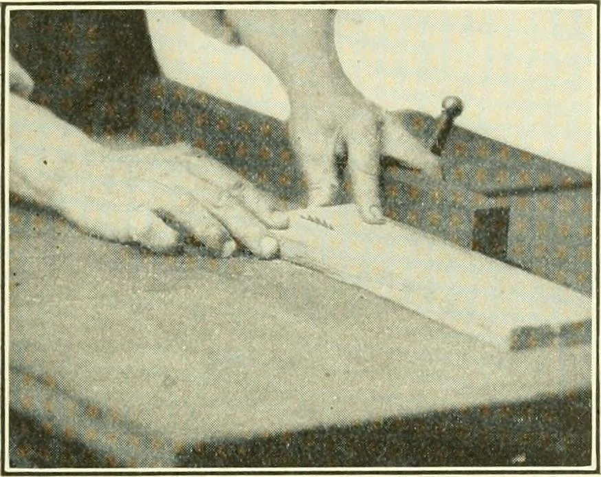 An illustration from A shorter course in woodworking; a practical manual for home and school, 1911, leaf 116