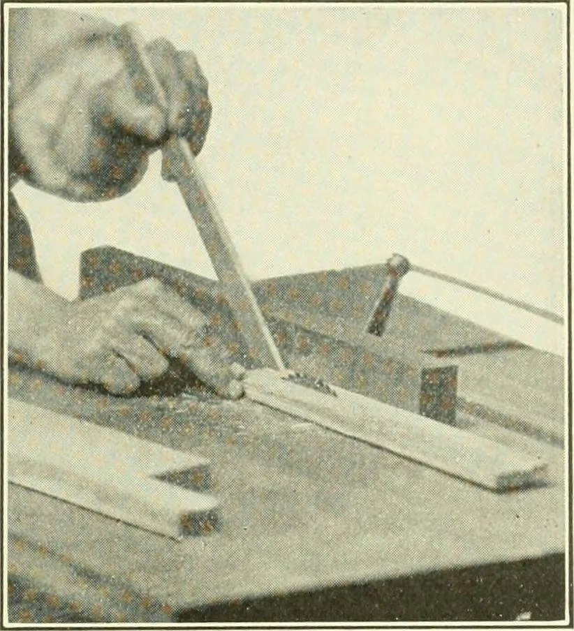An illustration from A shorter course in woodworking; a practical manual for home and school, 1911, leaf 116
