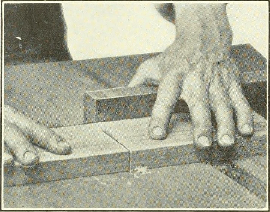 An illustration from A shorter course in woodworking; a practical manual for home and school, 1911, leaf 117