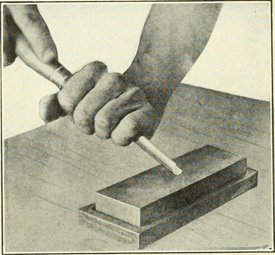 An illustration from A shorter course in woodworking; a practical manual for home and school, 1911, leaf 155
