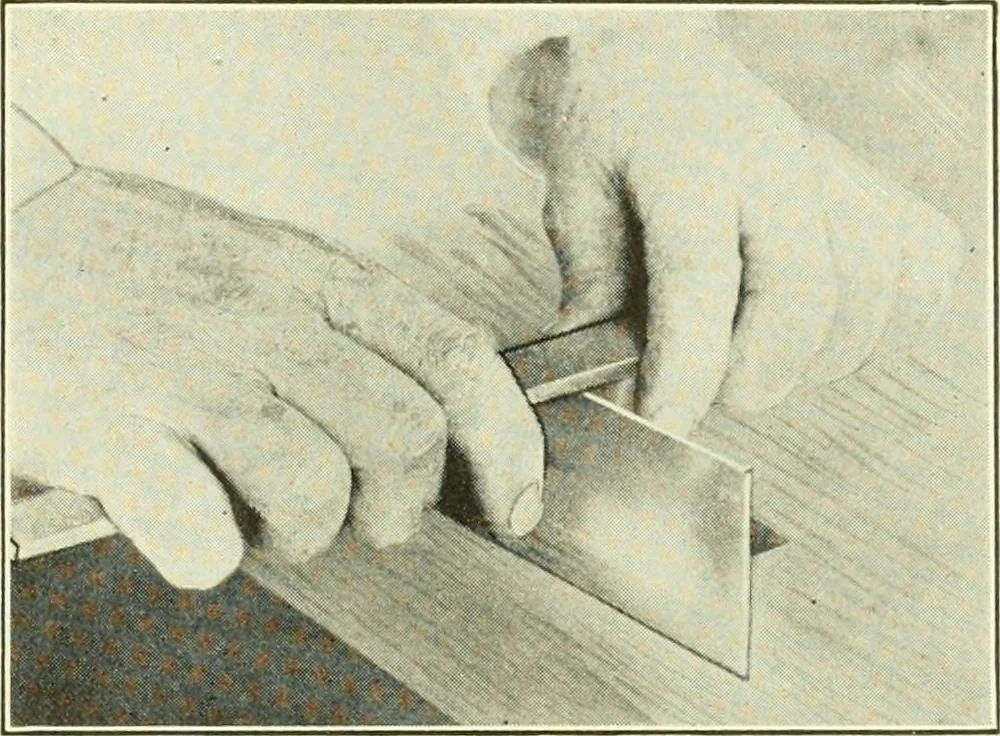 An illustration from A shorter course in woodworking; a practical manual for home and school, 1911, leaf 156