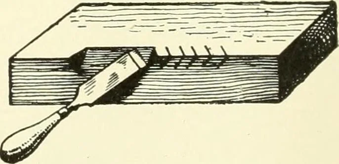An illustration from A shorter course in woodworking; a practical manual for home and school, 1911, leaf 163
