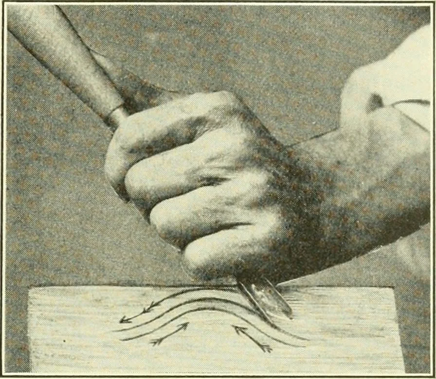 An illustration from A shorter course in woodworking; a practical manual for home and school, 1911, leaf 196