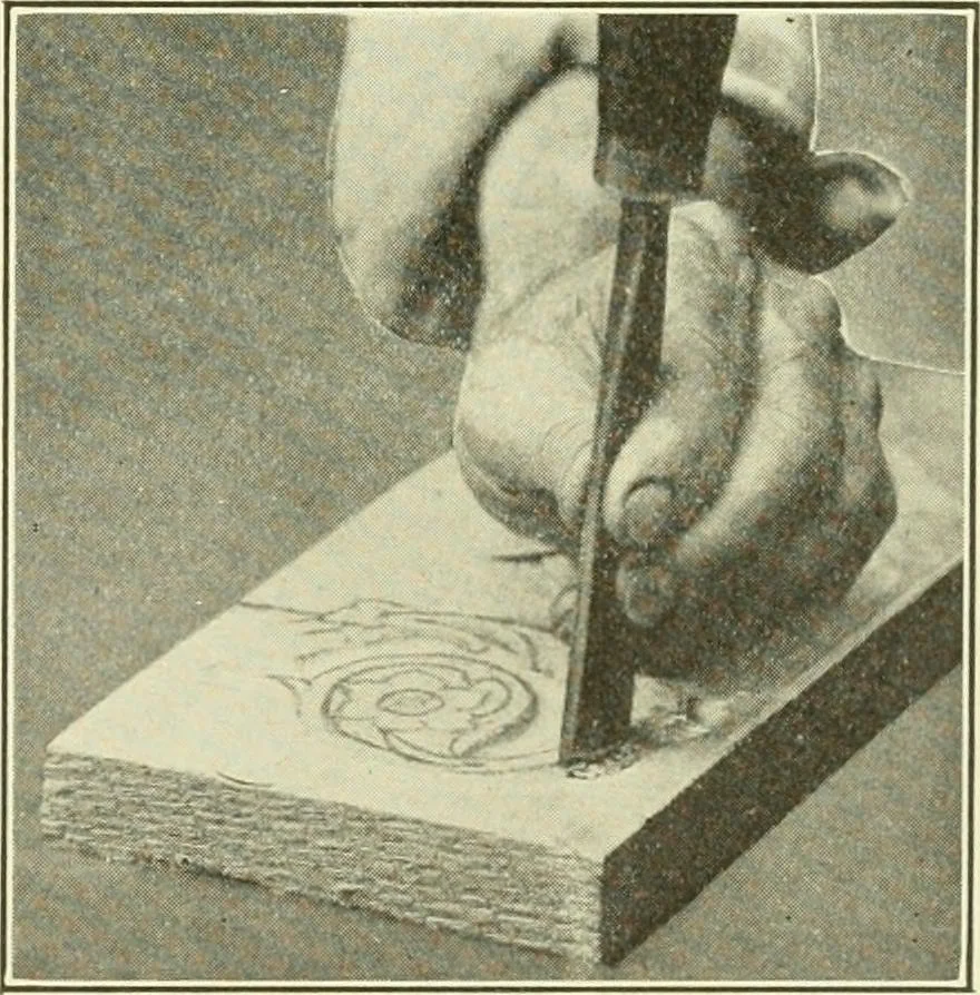 An illustration from A shorter course in woodworking; a practical manual for home and school, 1911, leaf 196