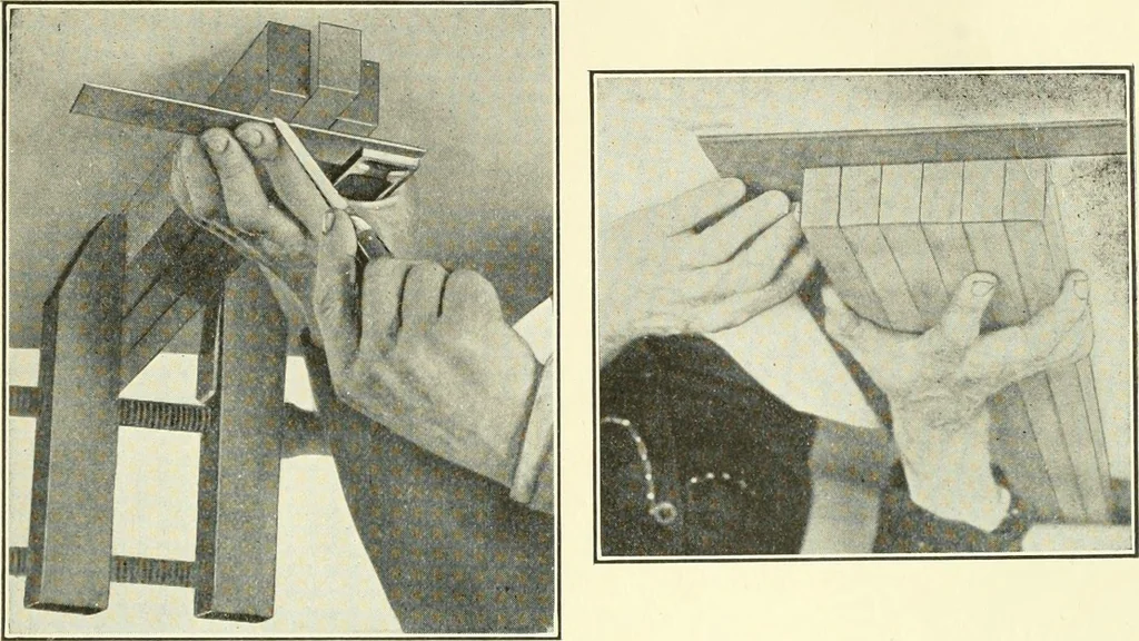 An illustration from A shorter course in woodworking; a practical manual for home and school, 1911, leaf 27