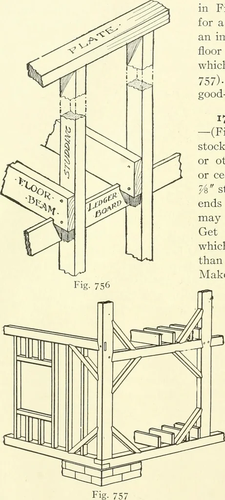 An illustration from A shorter course in woodworking; a practical manual for home and school, 1911, leaf 295