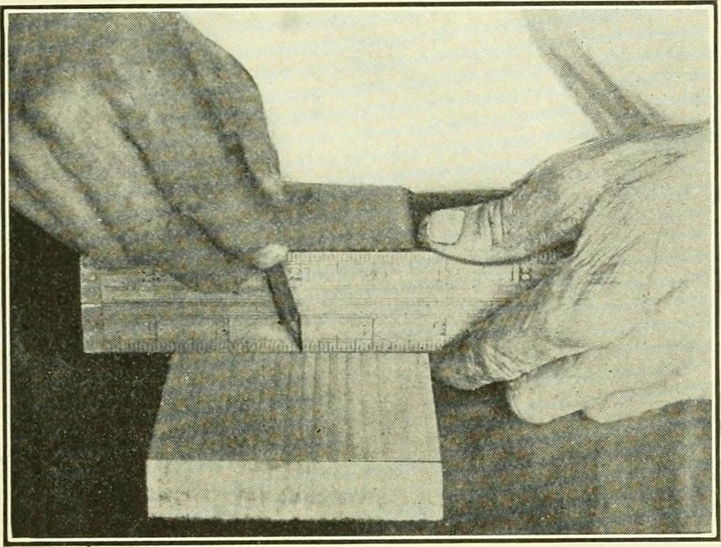 An illustration from A shorter course in woodworking; a practical manual for home and school, 1911, leaf 30