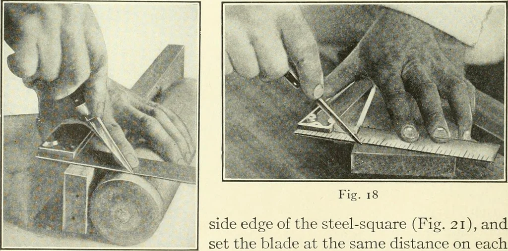 An illustration from A shorter course in woodworking; a practical manual for home and school, 1911, leaf 33