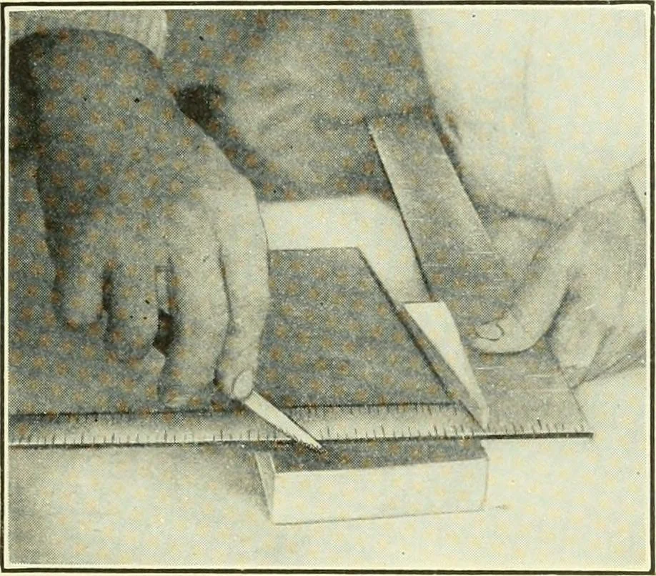An illustration from A shorter course in woodworking; a practical manual for home and school, 1911, leaf 34