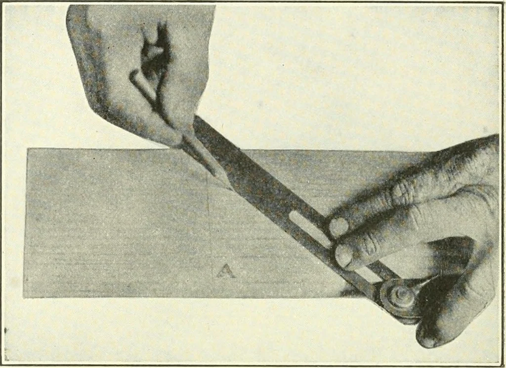 An illustration from A shorter course in woodworking; a practical manual for home and school, 1911, leaf 35