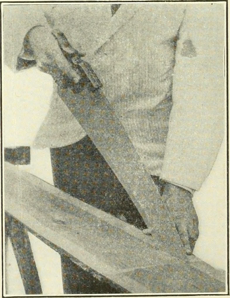 An illustration from A shorter course in woodworking; a practical manual for home and school, 1911, leaf 49