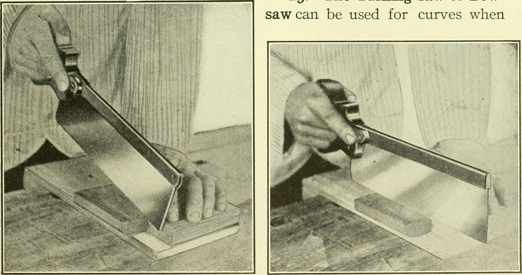 An illustration from A shorter course in woodworking; a practical manual for home and school, 1911, leaf 52
