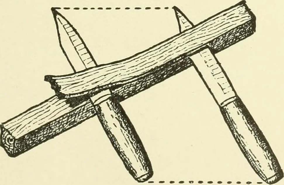 An illustration from A shorter course in woodworking; a practical manual for home and school, 1911, leaf 54