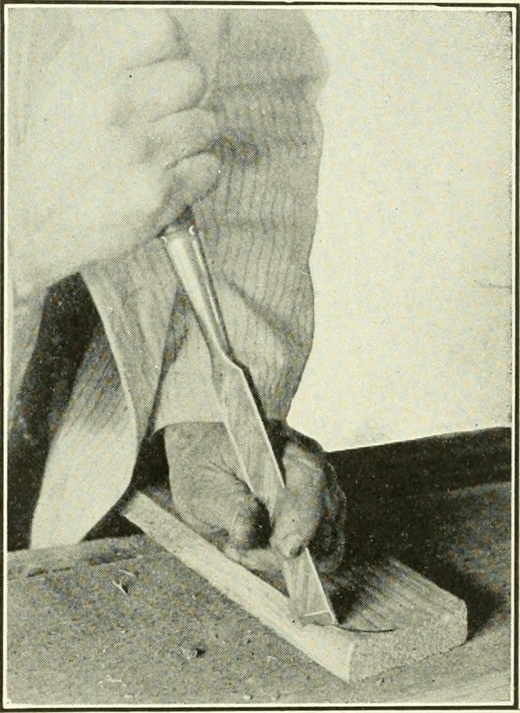 An illustration from A shorter course in woodworking; a practical manual for home and school, 1911, leaf 55