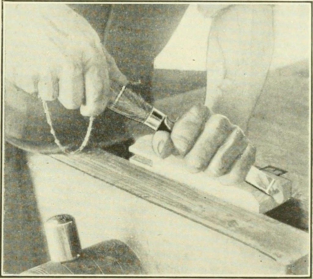 An illustration from A shorter course in woodworking; a practical manual for home and school, 1911, leaf 58