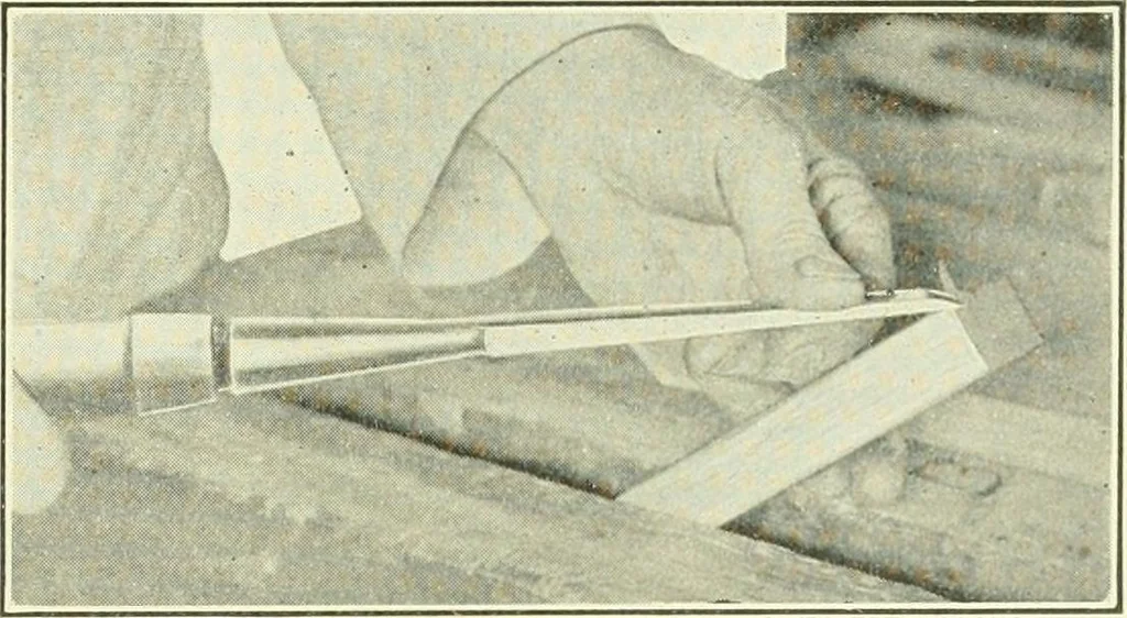 An illustration from A shorter course in woodworking; a practical manual for home and school, 1911, leaf 60