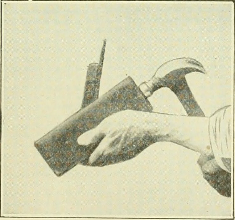 An illustration from A shorter course in woodworking; a practical manual for home and school, 1911, leaf 64
