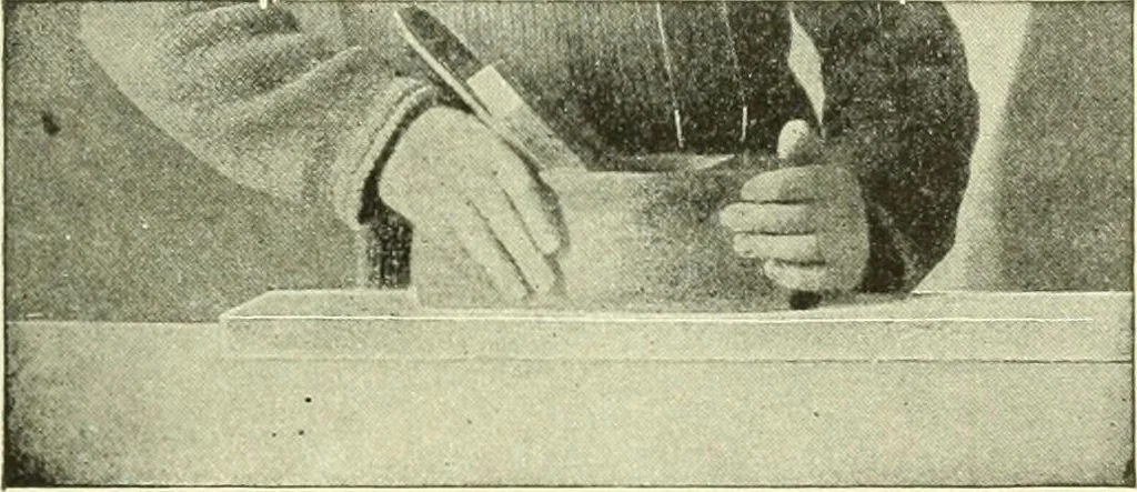 An illustration from A shorter course in woodworking; a practical manual for home and school, 1911, leaf 66