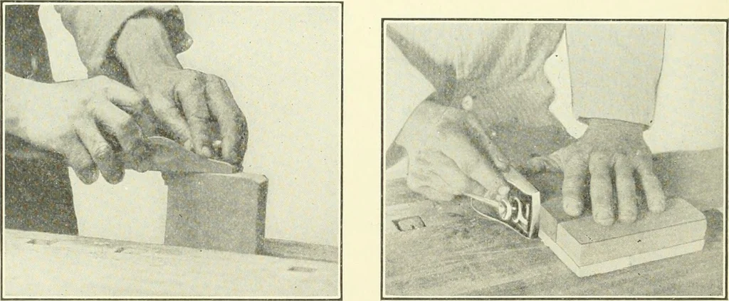 An illustration from A shorter course in woodworking; a practical manual for home and school, 1911, leaf 67