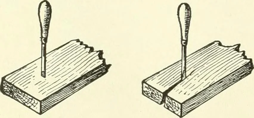 An illustration from A shorter course in woodworking; a practical manual for home and school, 1911, leaf 75