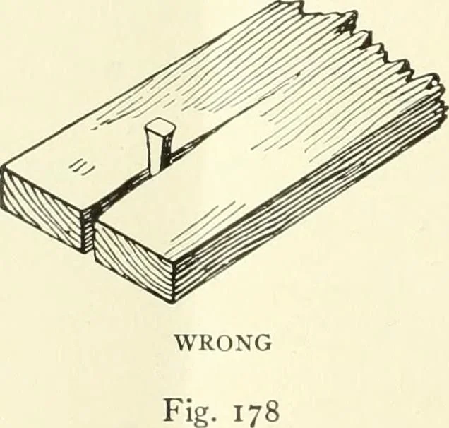 An illustration from A shorter course in woodworking; a practical manual for home and school, 1911, leaf 89