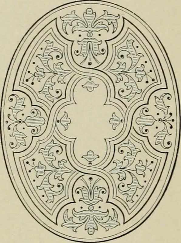 An illustration from A short history of bookbinding and a glossary of styles and terms used in binding, with a brief account of the celebrated binders and patrons of bookbinding from whom the various styles are named, description of leathers, etc, 1895, leaf 15