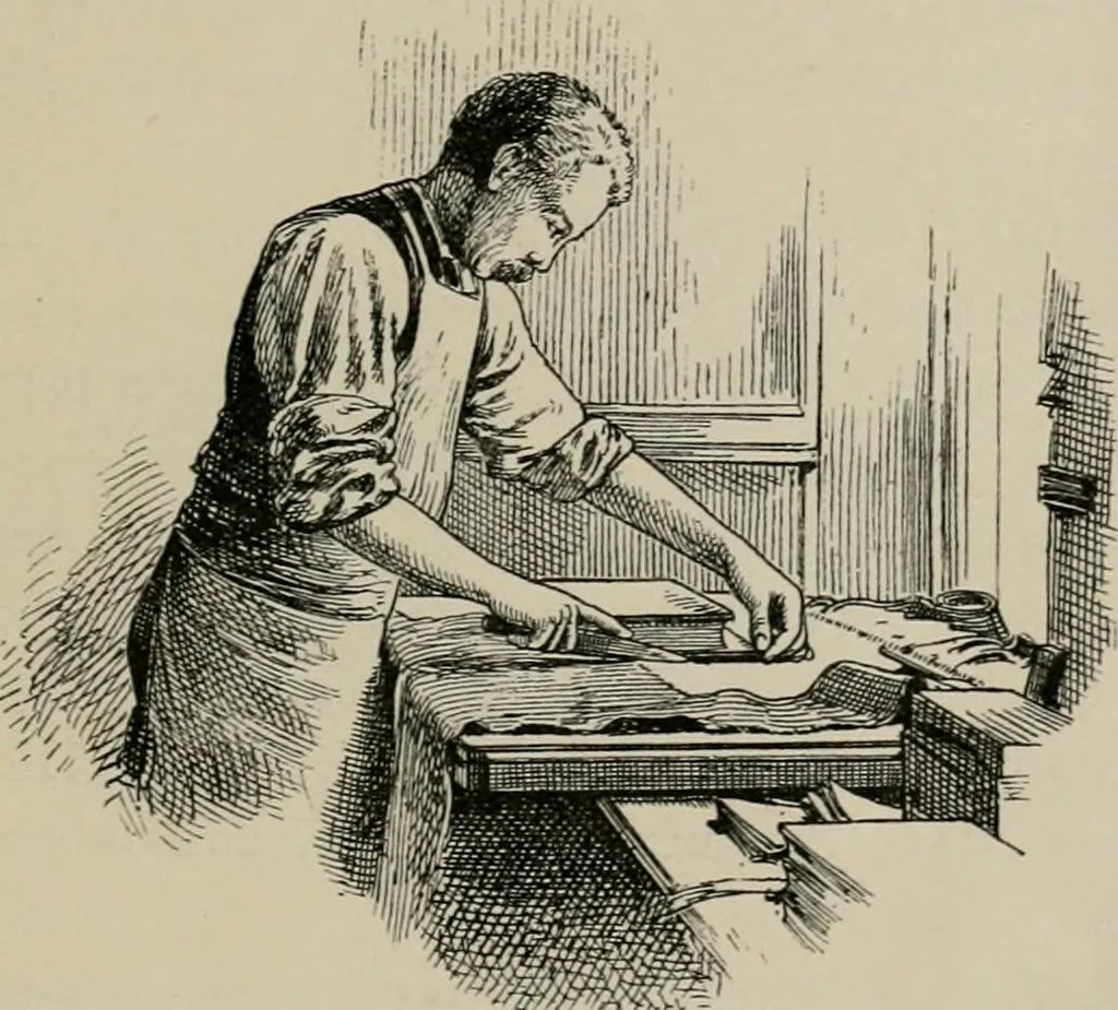 An illustration from A short history of bookbinding and a glossary of styles and terms used in binding, with a brief account of the celebrated binders and patrons of bookbinding from whom the various styles are named, description of leathers, etc, 1895, leaf 26